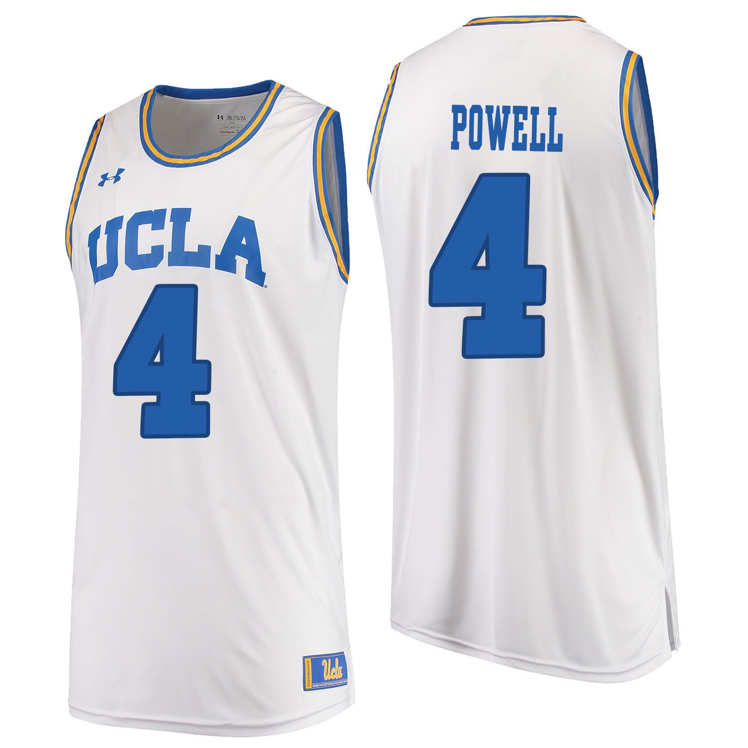 Men UCLA UA 4 Powell White Customized NCAA Jerseys